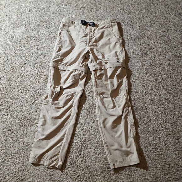 K-Way Other - K-Way Pants Mens 34 Convertible Beige Hiking Nylon Outdoor Cargo Zip Off Legs